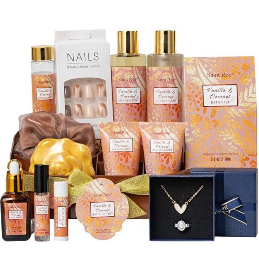 Luxury Gifts for Women, 16 Pcs Spa Gifts‎ for Woman of Coconut Vanilla Scents